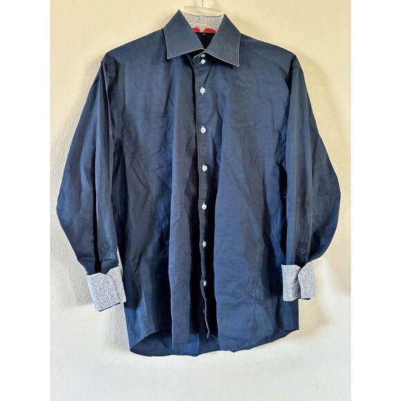 Stone Rose Other - Men's Stone Rose Long Sleeve Shirt - Blue With Flip Cuffs - Size 4 / L